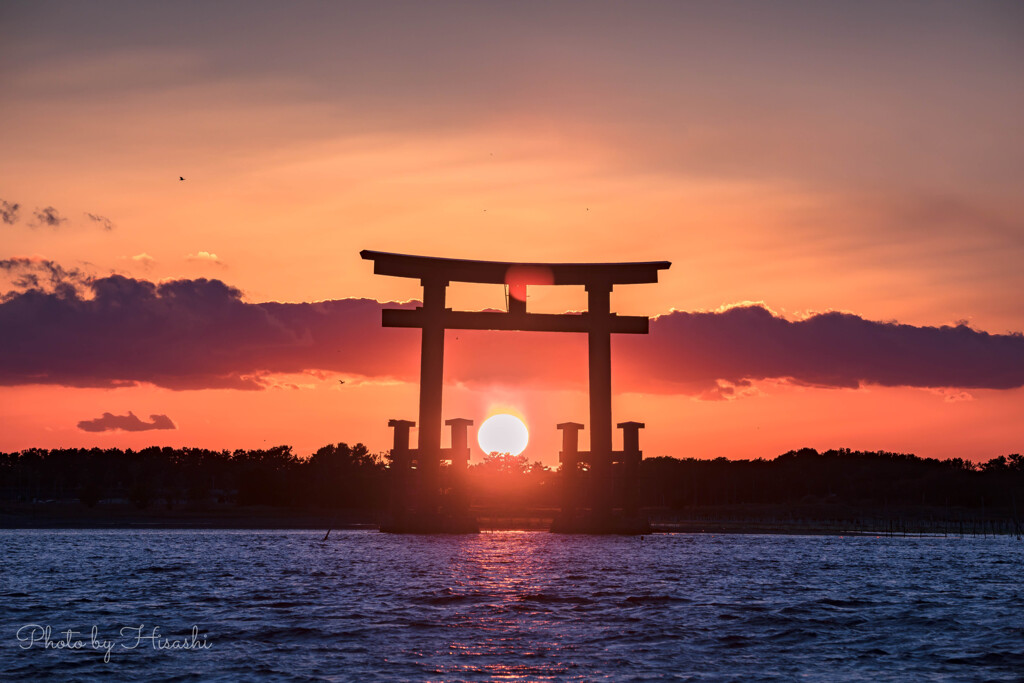 弁天島の夕陽