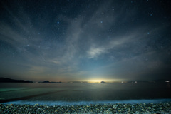 凪の海の夜