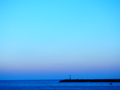 夕暮れ青