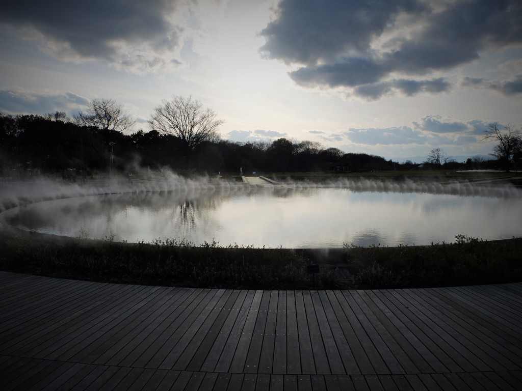 噴水と空