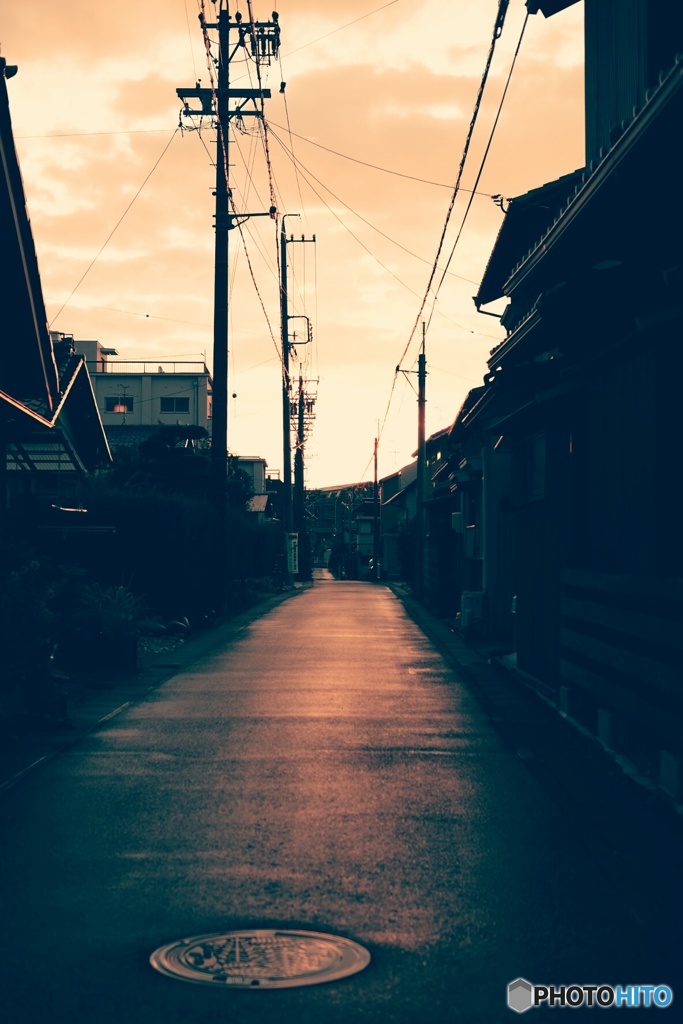 朝の町並み