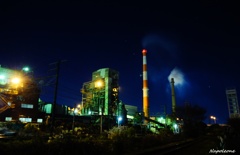 製紙工場の夜