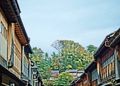 東茶屋街と紅葉