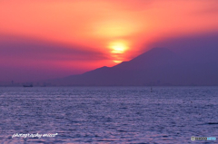 Sunset and Mt.Fuji 