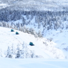 樹氷原に向かう雪上車