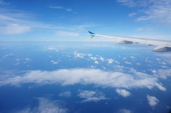 에어부산에서 보이는 경치(飛行機から見える景色)