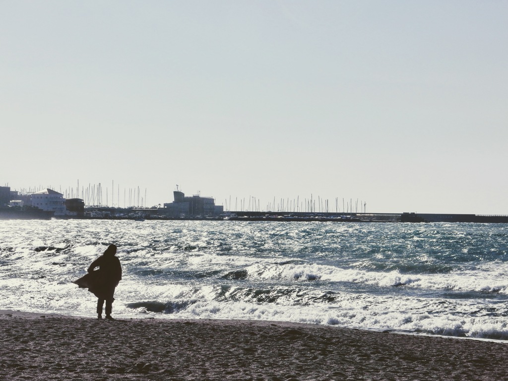 冬の海風