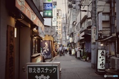 歪んだ街並み