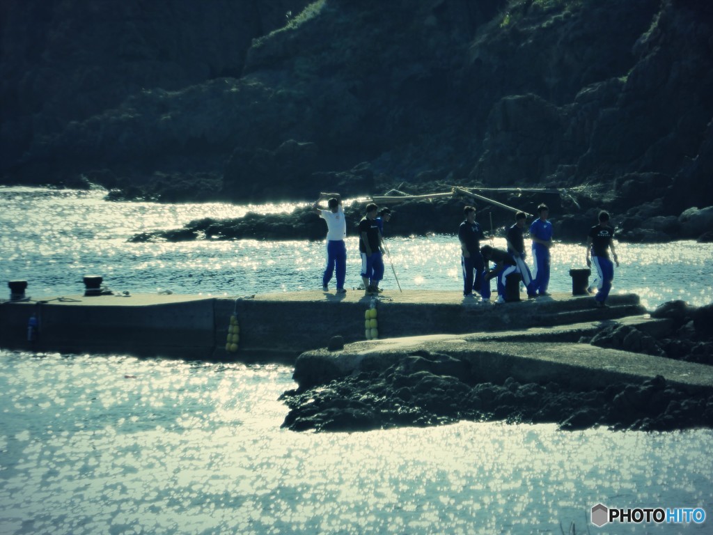 隠岐の島の旅フォト 学生たち