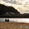 逗子海岸にもカップル