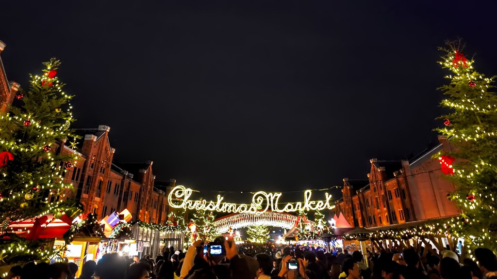 Crowded Christmas Market