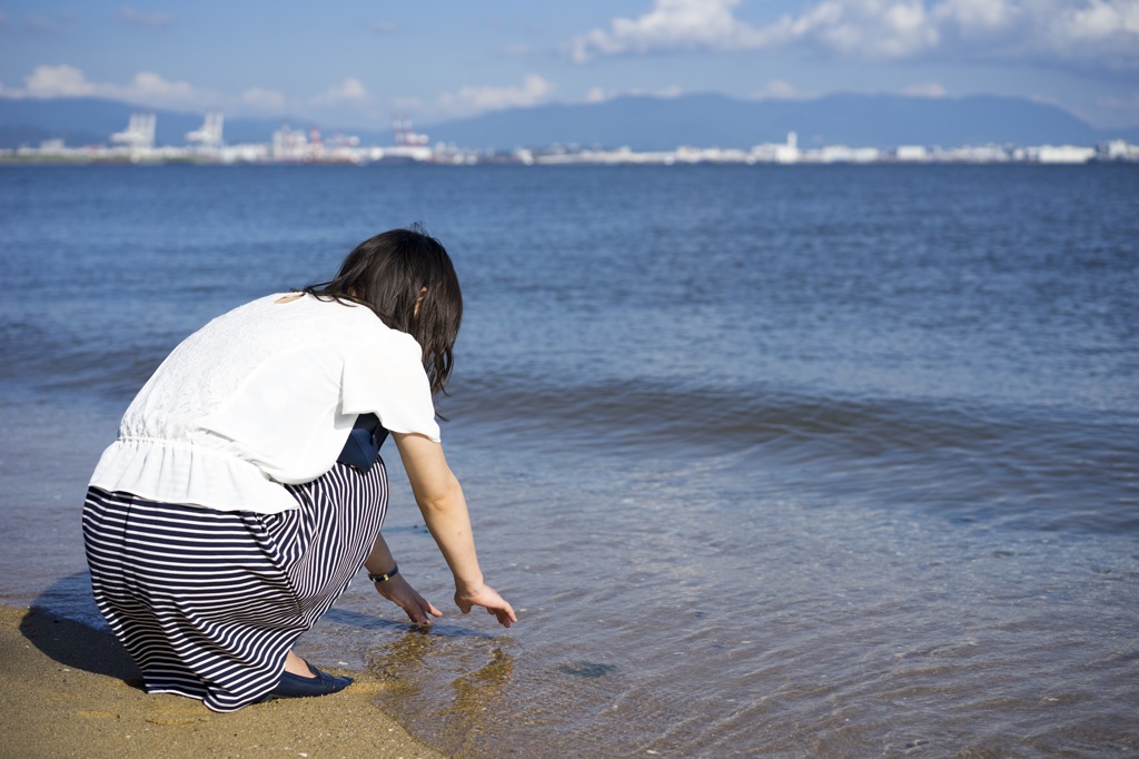 海と戯れ