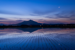 金星と紫峰水鏡