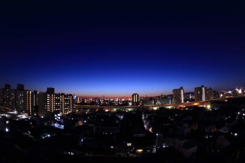 西の空