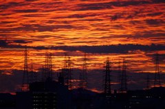 紅く