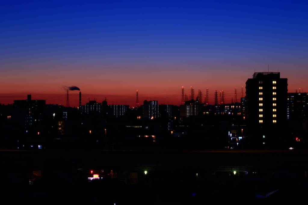 西の空