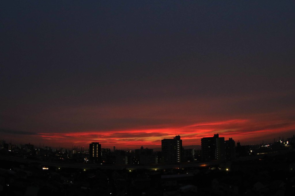 西の空