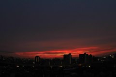 西の空