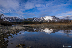 員弁川からの藤原岳。