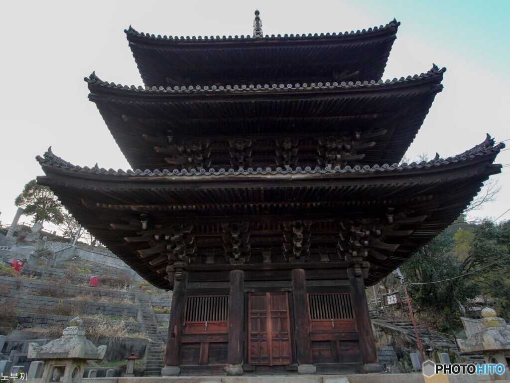 重文 天寧寺 三重塔-1【蔵出-2014】
