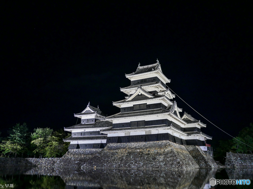 松本城の夜景_1