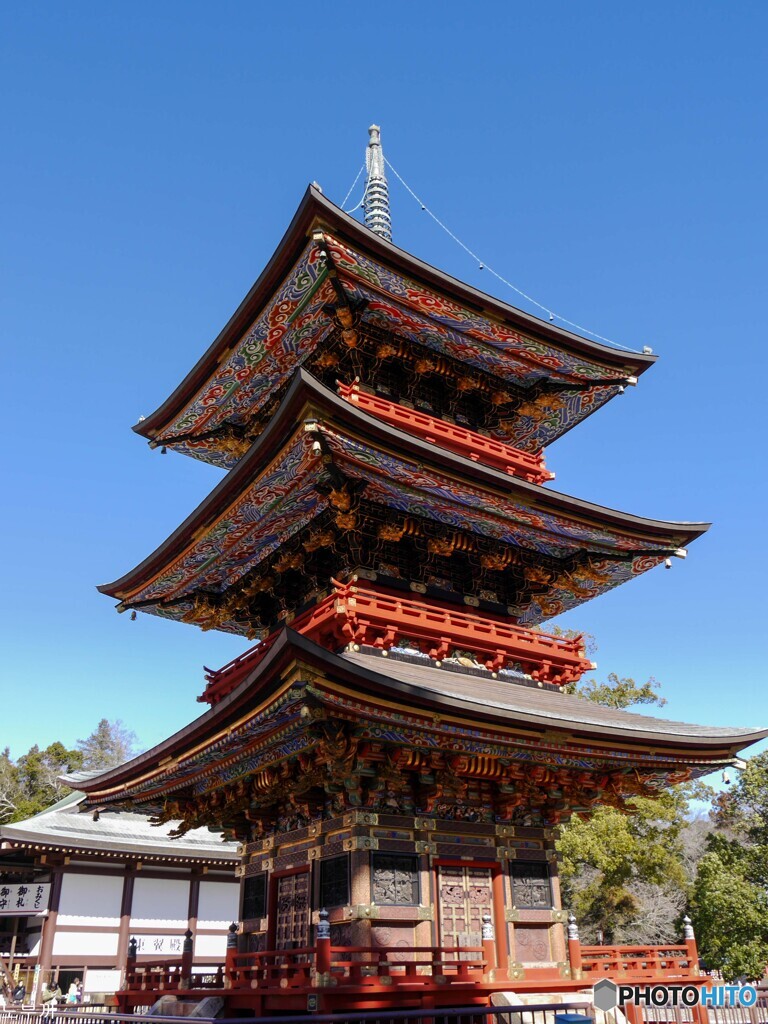 重文 新勝寺 三重塔-1【蔵出-2015】