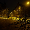 夜の自転車置場