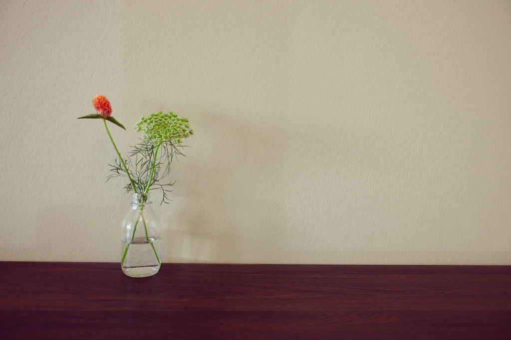 テーブルの花