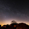 山頂から見た星空