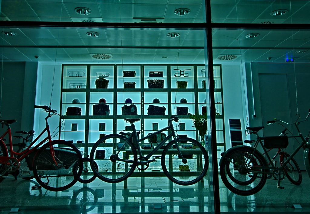 夜の自転車屋さんHDR