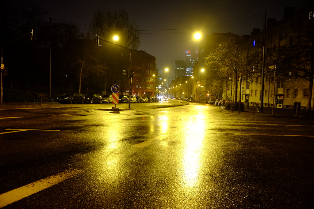 雨に濡れた帰り道