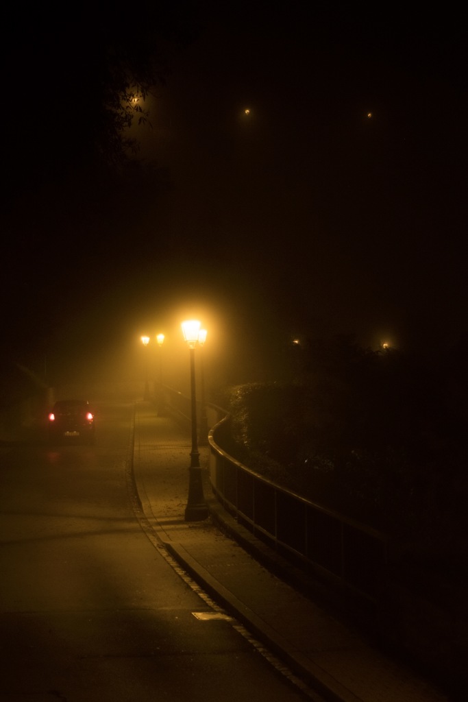 霧の街に灯る明かり