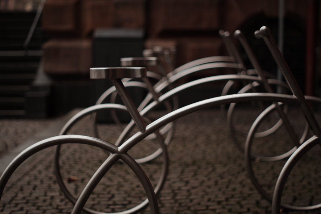 自転車型の自転車置場