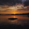 浜名湖の夕暮れ