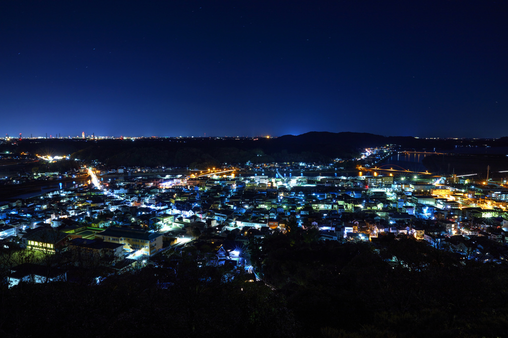 田舎の夜景