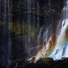 七色に輝く白糸の滝
