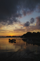 浜名湖の夕暮れ