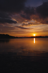 浜名湖の夕暮れ