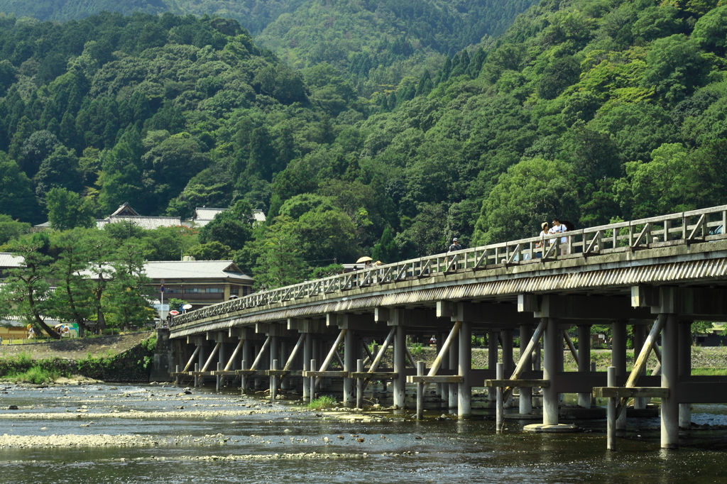 夏の渡月橋