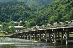 夏の渡月橋