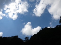渓谷の空