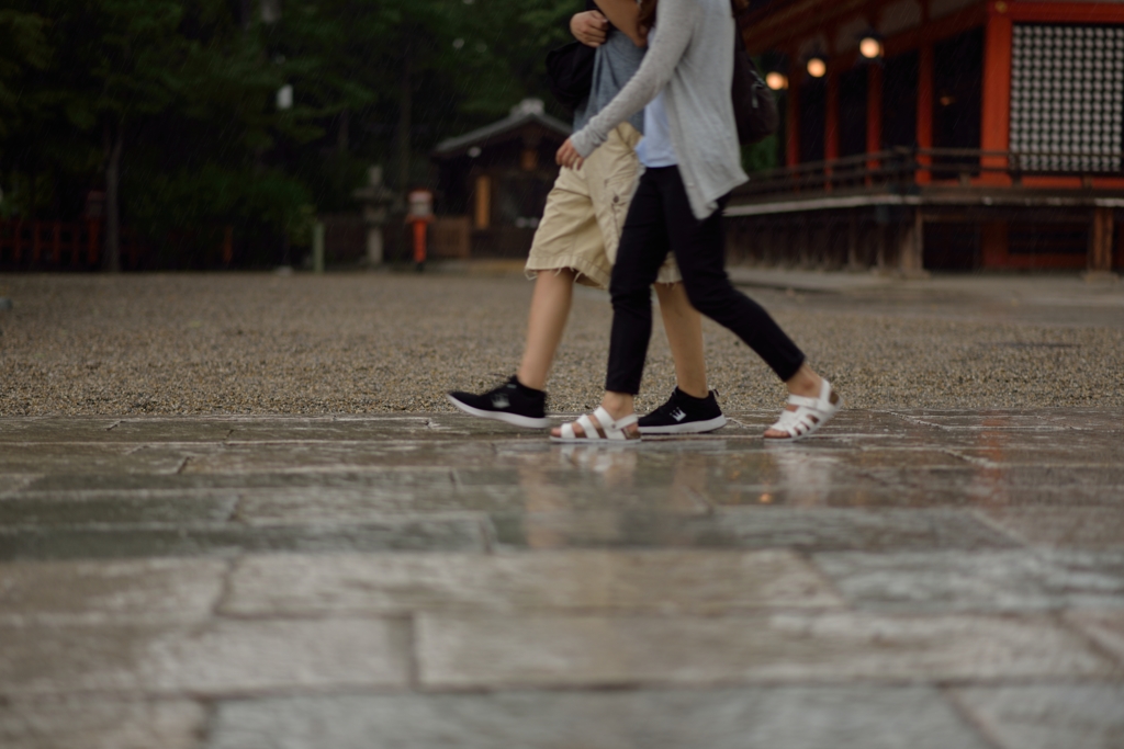 雨の八坂神社