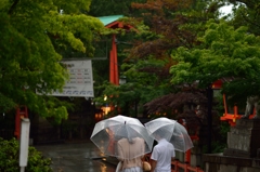 雨の八坂神社　2