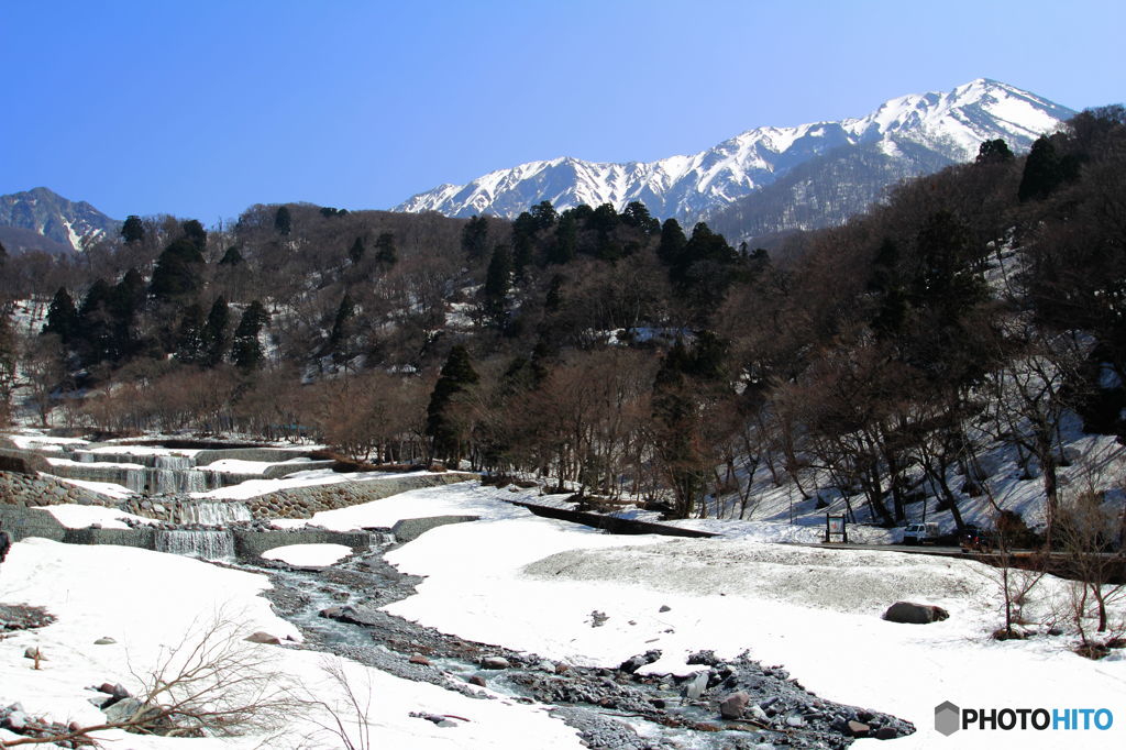 大山　雪景色