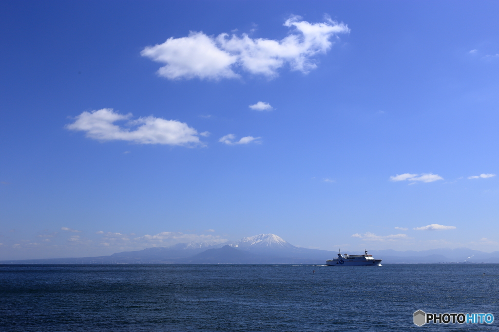 伯耆大山と隠岐フェリー