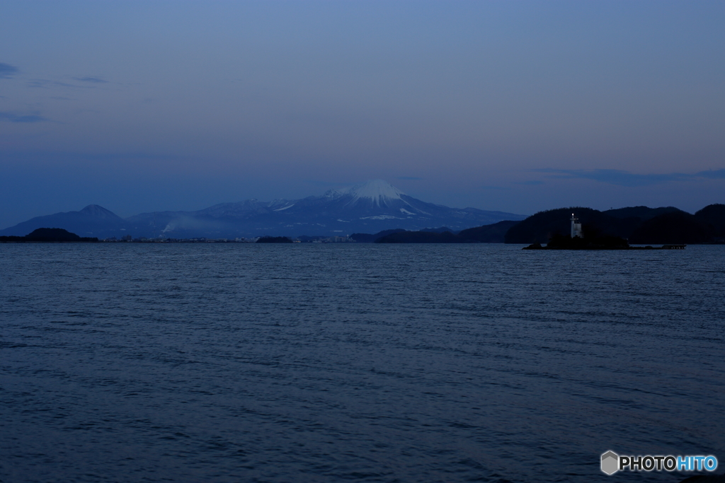 夕焼け大山