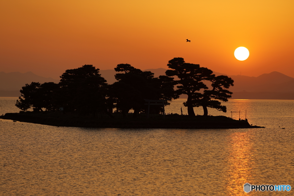 宍道湖の夕日