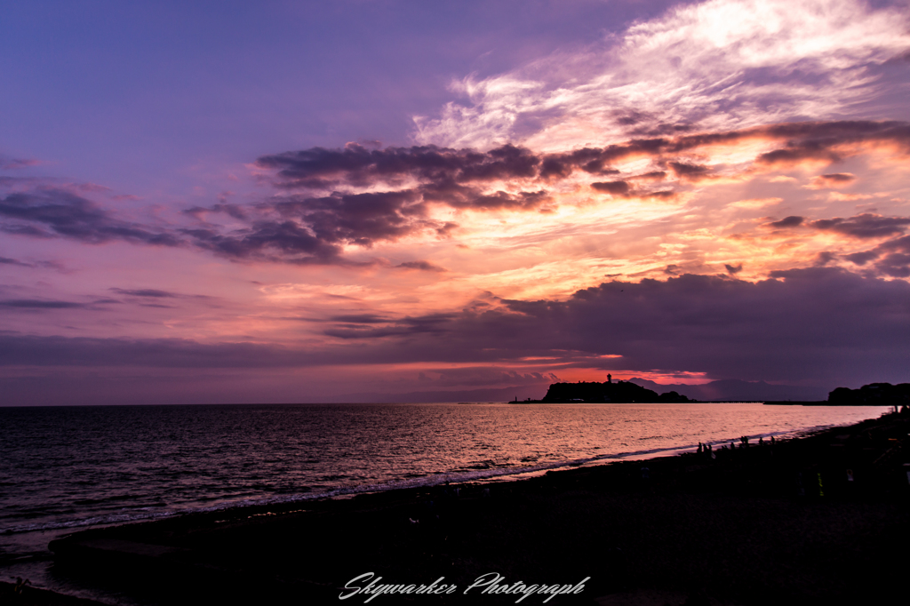 江ノ島の夕空