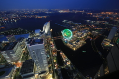 横浜港を望む