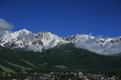 やっと見えた白馬連峰